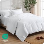 Bare Home Bedding Duvet Cover Queen Size - Premium 1800 Super Soft Duvet Covers Collection - Lightweight, Cooling Duvet Cover - Soft Breathable Bedding (Queen, White)