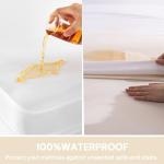 QUWOU Queen Mattress Protector(12’’-16” Depth) – Premium Six-Sided Waterproof Mattress Cover Bed Cover,Zippered Mattress Encasement for Bed, Noiseless Breathable Machine Washable,White