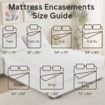 QUWOU Queen Mattress Protector(12’’-16” Depth) – Premium Six-Sided Waterproof Mattress Cover Bed Cover,Zippered Mattress Encasement for Bed, Noiseless Breathable Machine Washable,White