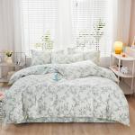 100% Cotton 3pc/Set Duvet Cover,No Filler,Floral Ins Style Skin-Friendly, Soft Comfortable Fabric,Single/Queen Size Bedding Set