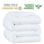 Kingsley trend King Comforter Duvet Insert - All Season Quilted Ultra Soft Breathable Down Alternative, Box Stitch White Comforter with Corner Tabs, 104x92