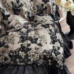 JC French Style Cotton Washed Cotton Four-piece Set Retro Butterfly Embroidered Lotus Leaf Lace Quilt Cover Bed Skirt Bedding