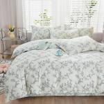 100% Cotton 3pc/Set Duvet Cover,No Filler,Floral Ins Style Skin-Friendly, Soft Comfortable Fabric,Single/Queen Size Bedding Set