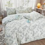 100% Cotton 3pc/Set Duvet Cover,No Filler,Floral Ins Style Skin-Friendly, Soft Comfortable Fabric,Single/Queen Size Bedding Set