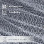 Comfort Spaces 100% Cotton Sheets Twin, Breathable, Naturally Cool Cotton Sheets, Soft Cotton Bed Sheets with 14" Elastic Pocket Fits up to 16" Mattress, All Seasons Sheet Set, Diamond Blue 3 Piece