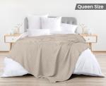 Utopia Bedding Khaki 100% Cotton Waffle Blanket 300 GSM [Queen - 90x90 Inch] Soft Lightweight Breathable Bed Blanket for All Season