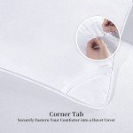 Kingsley trend King Comforter Duvet Insert - All Season Quilted Ultra Soft Breathable Down Alternative, Box Stitch White Comforter with Corner Tabs, 104x92