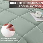 FUANNA Queen Comforter Set 7 Pieces, Reversible Bed in a Bag with All Season Soft Comforter, Bedding Sets Includes Comforter, Flat Sheet, Fitted Sheet, Pillowcases & Shams, Sage Green & Beige