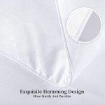 Kingsley trend King Comforter Duvet Insert - All Season Quilted Ultra Soft Breathable Down Alternative, Box Stitch White Comforter with Corner Tabs, 104x92