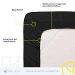 Queen Size Bed Sheets - Breathable Luxury Sheets with Full Elastic & Secure Corner Straps Built In - 1800 Supreme Collection Extra Soft Deep Pocket Bedding Set, Sheet Set, Queen, Black