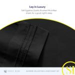 Queen Size Bed Sheets - Breathable Luxury Sheets with Full Elastic & Secure Corner Straps Built In - 1800 Supreme Collection Extra Soft Deep Pocket Bedding Set, Sheet Set, Queen, Black