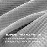 WQSPRING Waffle Cooling Blanket for Hot Sleepers, Queen Size Soft Lightweight Bed Blankets, All Season Ice Blanket for Couch Bed Chair (Light Grey, 92" x 92")