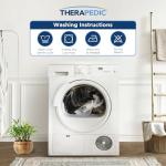 Therapedic 1000TC Queen 6-Piece Sheet Set - 100% Organic Rayon Dervied from Bamboo Blend with Cooling Fiber, Ideal for Hot Sleepers - 16" Deep Pocket Fitted Sheet, Bonus Pillowcases - Dark Grey