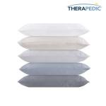 Therapedic 1000TC Queen 6-Piece Sheet Set - 100% Organic Rayon Dervied from Bamboo Blend with Cooling Fiber, Ideal for Hot Sleepers - 16" Deep Pocket Fitted Sheet, Bonus Pillowcases - Dark Grey