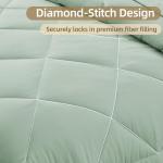 FUANNA 7 Pieces Queen Comforter Set, All Season Bed in a Bag Queen Size, Luxury Soft Bedding Sets with Comforter, Flat Sheet, Fitted Sheet, Pillowcases & Pillow Shams, Sage Green