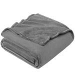 Hansleep Fleece Queen Blanket for Bed Fleece Grey, Queen Size Super Soft Flannel Fuzzy Gray, Plush Cozy Blanket for All Seasons, Grey, Queen 90x90 Inches