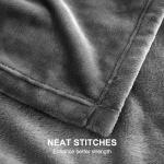 Hansleep Fleece Queen Blanket for Bed Fleece Grey, Queen Size Super Soft Flannel Fuzzy Gray, Plush Cozy Blanket for All Seasons, Grey, Queen 90x90 Inches