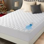 Utopia Bedding Waterproof Mattress Protector, Full Mattress Pad, Noiseless Quilted Fitted Cover with Deep Pocket Stretches up to 16 Inches (White)
