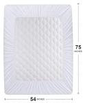 Utopia Bedding Waterproof Mattress Protector, Full Mattress Pad, Noiseless Quilted Fitted Cover with Deep Pocket Stretches up to 16 Inches (White)