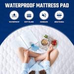 Utopia Bedding Waterproof Mattress Protector, Full Mattress Pad, Noiseless Quilted Fitted Cover with Deep Pocket Stretches up to 16 Inches (White)