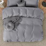 Bedsure Duvet Cover Queen Size - Soft Double Brushed Bedding Set for Kids & Adults, Zipper Closure, 3 Pieces, Includes 1 Duvet Cover (90"x90") & 2 Pillow Shams, NO Comforter, Grey