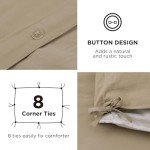 Bedsure Cotton Duvet Cover King Size - Tufted Geometry Duvet Cover Set, 3-Piece Soft and Breathable Boho Bedding Set for All Seasons (Nomad, King, 104"x90")