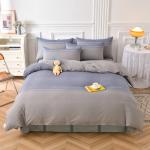 Elegant Home Bedding Durable Duvet Cover Soft Comfortable Fadeless Quilt Comforter Cover Queen Home Textiles Yarn-dyed Fabric