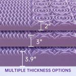 MUXHOMO 3 Inch 7-Zone Queen Mattress Topper, Egg Crate Foam Mattress Topper Queen Size for Back Pain, Lavender Cooling Gel Infused Bed Pad, CertiPUR-US and Oeko-TEX Certification (60"×80")