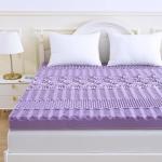 MUXHOMO 3 Inch 7-Zone Queen Mattress Topper, Egg Crate Foam Mattress Topper Queen Size for Back Pain, Lavender Cooling Gel Infused Bed Pad, CertiPUR-US and Oeko-TEX Certification (60"×80")