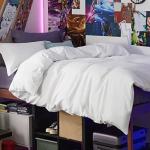 Bedsure Duvet Cover Twin/Twin XL Size - Soft Double Brushed Bedding Set for Kids & Adults, Zipper Closure, 2 Pieces, Includes 1 Duvet Cover (68"x90") & 1 Pillow Sham, NO Comforter, White