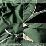 KINMEROOM Olive Green Duvet Cover Queen Size Set, 3 Pieces, 1 Soft Bedding Duvet Cover 90×90 Inches with Zipper Closure 8 Ties and 2 Pillow Shams for Queen Size Bed (Olive, Queen)