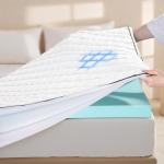 3 Inch King Size Mattress Topper,Dual Layer Gel Memory Foam & Pillow Top Mattress Topper King for Pressure Relief and Medium Firm Support,CertiPur-US Certified