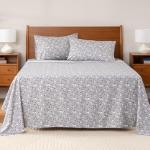 Berkshire Blanket Peanuts® Kids Sheet Set, Full Size - 4 Pieces, Peanuts® Mini Poses and Paws Grey, Cute Character Snoopy Printed Soft Microfiber Bed Sheets