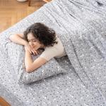 Berkshire Blanket Peanuts® Kids Sheet Set, Full Size - 4 Pieces, Peanuts® Mini Poses and Paws Grey, Cute Character Snoopy Printed Soft Microfiber Bed Sheets