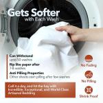 TEXAS LINEN CO. 100% Egyptian Cotton Sheets, 600 Thread Count 4 PC Queen Size Sheet Set, Soft Cooling, High Thread Count Sateen, Extra Long Staple Luxury Bedding, 16 in Deep Pocket - Ivory