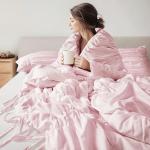 Intelligent Design Queen Comforter Set Ruched Shabby Chic Comforters for Queen Size Bed, All Season Lightweight Comforter Queen, French Country Bedding Set, Shams, Ella, Full/Queen, Pink 3 Piece