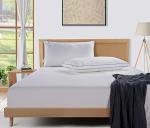 LANE LINEN Bed Pillows Queen Size Set of 2 - Medium Soft Support Gusseted Queen Pillows, Down Alternative Sleeping Pillow for Side Sleepers, Machine Washable, Comfortable for Restful Sleep - White