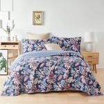 Quilting Bedspread on The Bed Cotton Quilt Set 3PCS Coverlet Queen Size Padded Bed Cover Linen Blanket for Bed Mattress Topper