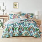 Quilting Bedspread on The Bed Cotton Quilt Set 3PCS Coverlet Queen Size Padded Bed Cover Linen Blanket for Bed Mattress Topper