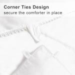ALPSWAN Goose Feather Down Fiber Comforter King Size, White Polyester Cotton Duvet Insert, All Season Medium Warmth Fluffy Bedding Comforter (White, King)