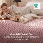 Bedsure GentleSoft Blankets Queen Size for Bed - 350GSM Super Soft Cozy Blanket for Women Men Girls as Gifts, Large Fuzzy Fleece Throw for Bedroom Home Decor, Pink, 90x90 Inches