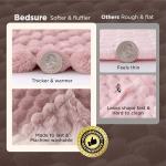 Bedsure GentleSoft Blankets Queen Size for Bed - 350GSM Super Soft Cozy Blanket for Women Men Girls as Gifts, Large Fuzzy Fleece Throw for Bedroom Home Decor, Pink, 90x90 Inches