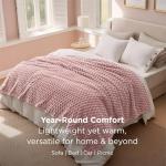 Bedsure GentleSoft Blankets Queen Size for Bed - 350GSM Super Soft Cozy Blanket for Women Men Girls as Gifts, Large Fuzzy Fleece Throw for Bedroom Home Decor, Pink, 90x90 Inches