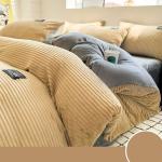 1pcs Winter Warm Duvet Cover King Queen Size Fleece Quilt Covers Single Double Bedspread Velvet Duvet Cover Blanket Bedding Gray