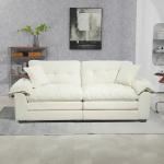 84' Chenille Recliner Sofa with 2 Pillows & Memory Foam - Beige