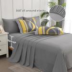 Anibedding Yellow Comforter Set Queen Size,8 Pieces Bed in a Bag Patchwork Striped Bedding Sets,Boho Soft Microfiber Bedding Set for All Season(90"×90")