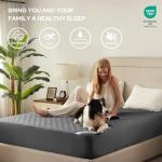 BEDLORE Waterproof Mattress Protector, Noiseless Queen Size Mattress Pad with Deep Pocket Fitted Up to 6"-18", Soft Breathable Dirt-Proof Bed Mattress Cover Washable Bedroom, Hotel (Gray)