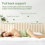 Ultra Soft Mattress Topper, Viscose Made from Aloe Pillow Top Mattress Pad for Back Pain Relief, Moisture-absorbent & Breathable