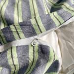 1pc Blue Stripe Cotton Duvet Cover 150x200 Queen Size Japanese Style housse de couette Skin friendly Breathable Comforter Sets