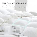 SHOUREN White Luxurious Goose Feather Down Fiber Comforter, All Season Hotel Collection Bed Comforter，Ultra Soft 100% Cotton Duvet Insert with Corner Tabs, Queen Size 90"X90"